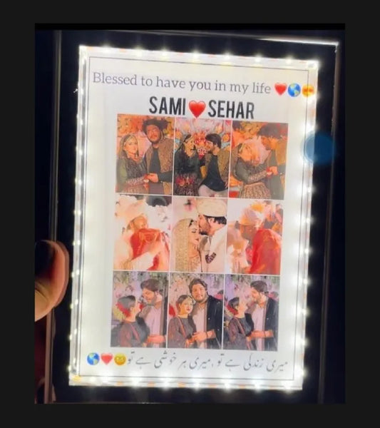 Personalized LED Magic Photo Frame – Custom Birthday & Anniversary Memory Box