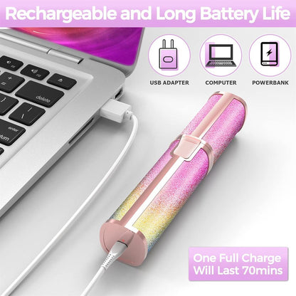 2-in-1 Rechargeable Eyebrow Trimmer & Painless Facial Hair Remover for Women