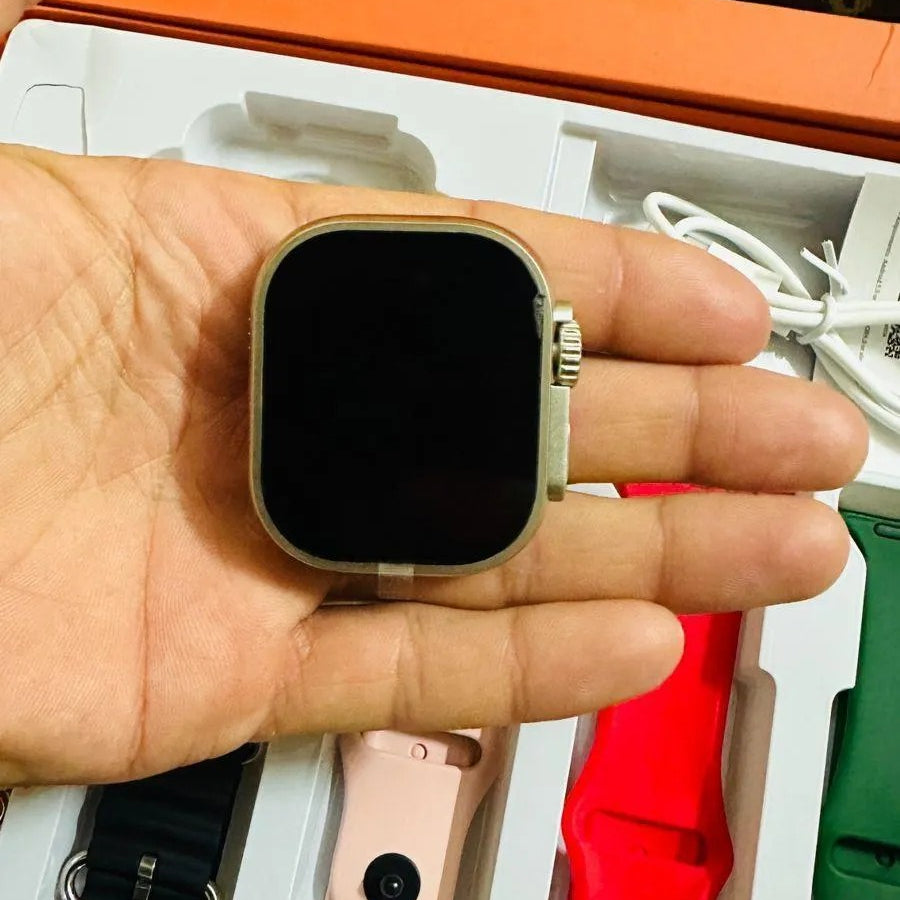 Ultra 2 Smartwatch with 2.01" Infinite Display – 7-in-1 Strap Luxury Set, Bluetooth Calling, Health Tracking & Sports Modes