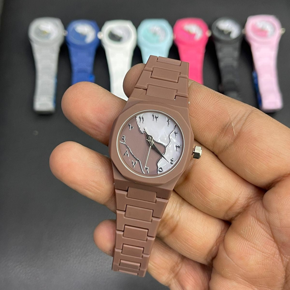 Mini Aura Wrist Watch – Elegant Arabic Dial with Stylish Matte Finish
