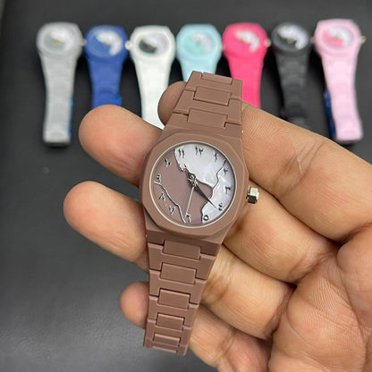 Mini Aura Wrist Watch – Elegant Arabic Dial with Stylish Matte Finish