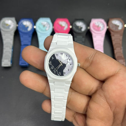 Mini Aura Wrist Watch – Elegant Arabic Dial with Stylish Matte Finish