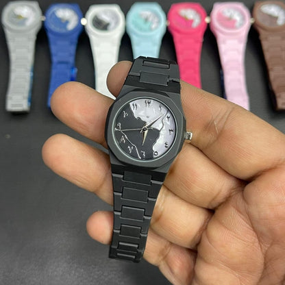 Mini Aura Wrist Watch – Elegant Arabic Dial with Stylish Matte Finish