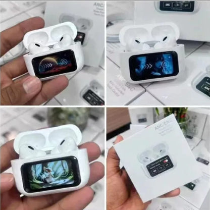 AirPods Pro A9 Smart Case Earbuds – Double Dark ANC/ENC Noise Reduction & LED Touch Display