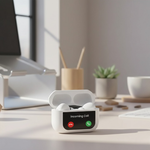 AirPods Pro A9 Smart Case Earbuds – Double Dark ANC/ENC Noise Reduction & LED Touch Display