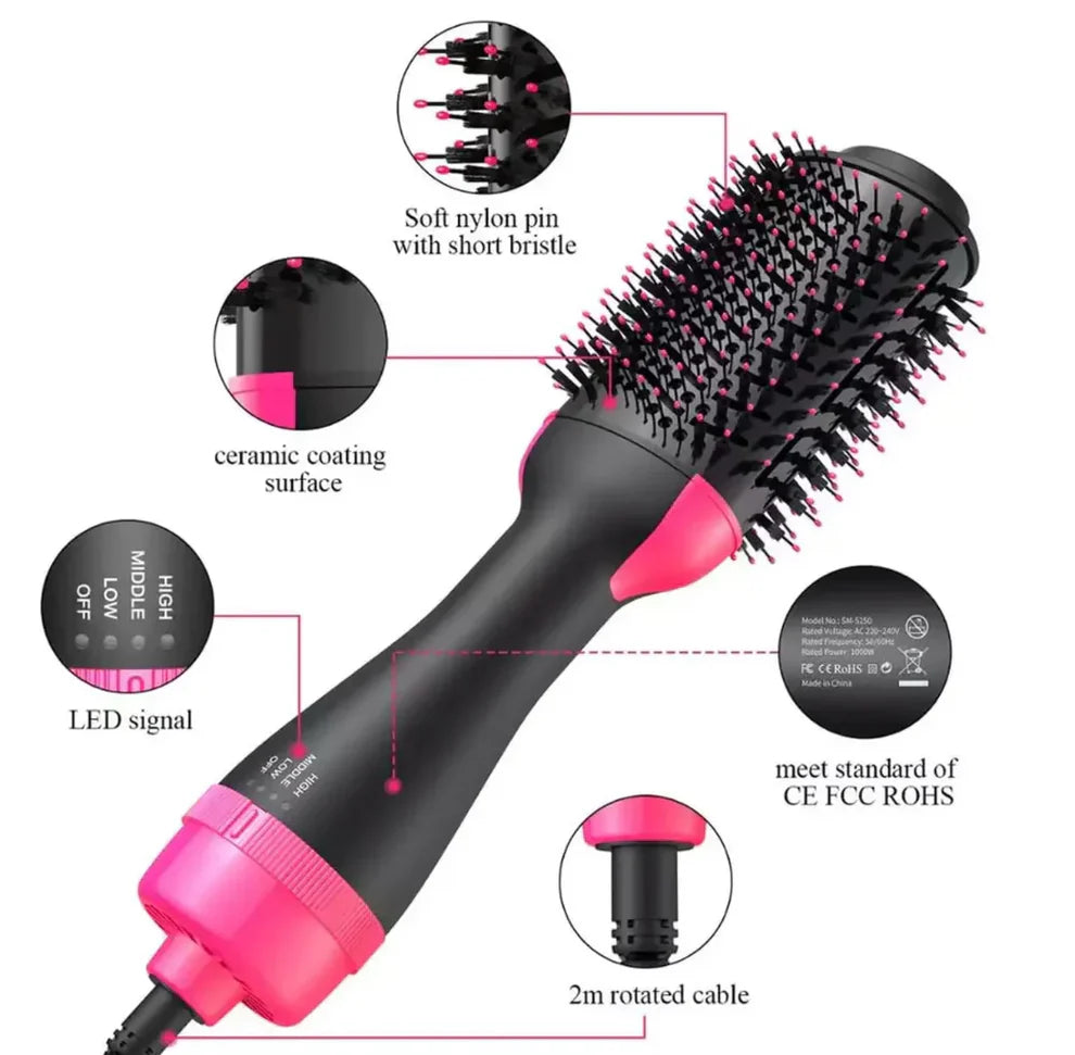 3-in-1 One Step Hair Dryer, Straightener & Volumizer Brush