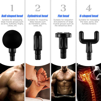 Rechargeable Deep Tissue Massage Gun - Professional Percussion Muscle Massager