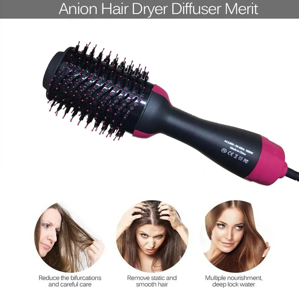 3-in-1 One Step Hair Dryer, Straightener & Volumizer Brush