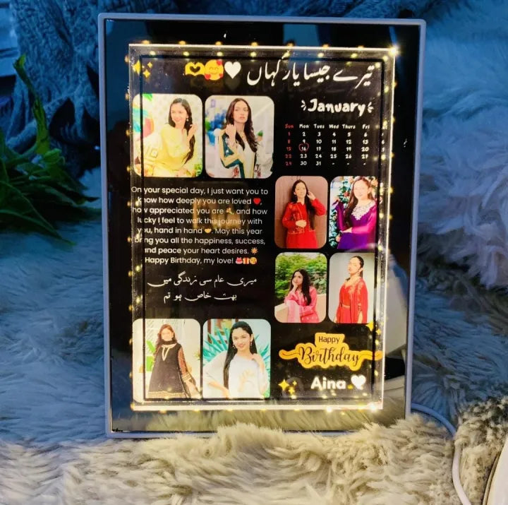 Personalized Magic Mirror LED Photo Lamp - 2-in-1 Custom Photo Frame