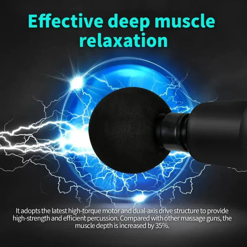 Rechargeable Deep Tissue Massage Gun - Professional Percussion Muscle Massager